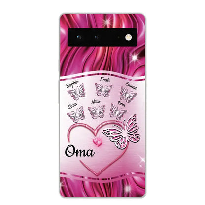 Glinsterende vlinders - Gepersonaliseerd telefoonhoesje