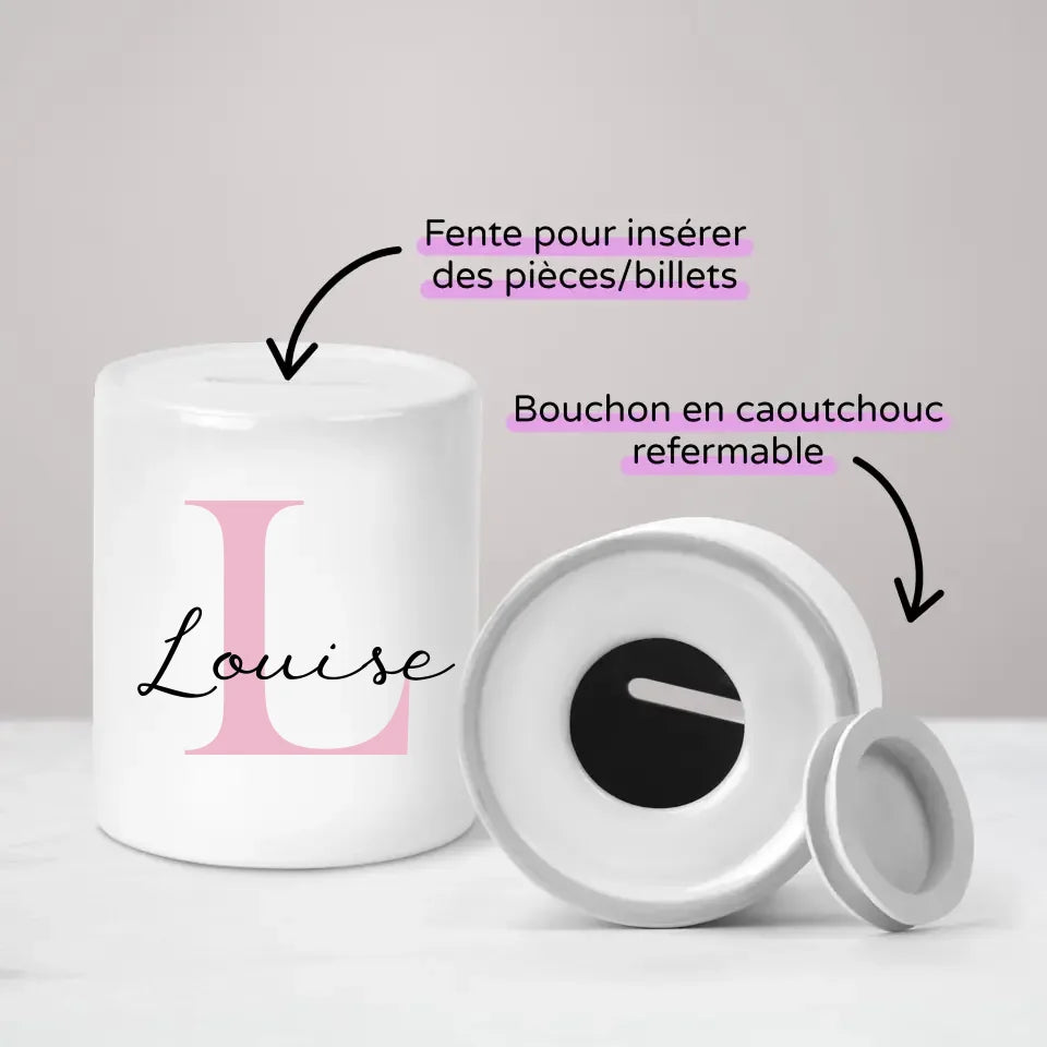 Initial - Tirelire gepersonaliseerd