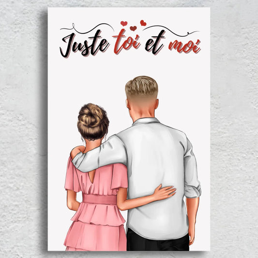 Couple qui s'enlace - Toile personalized