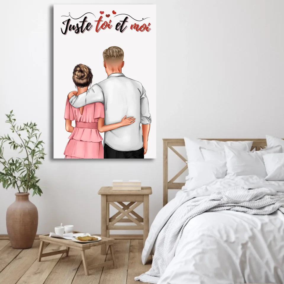 Couple qui s'enlace - Toile personalized