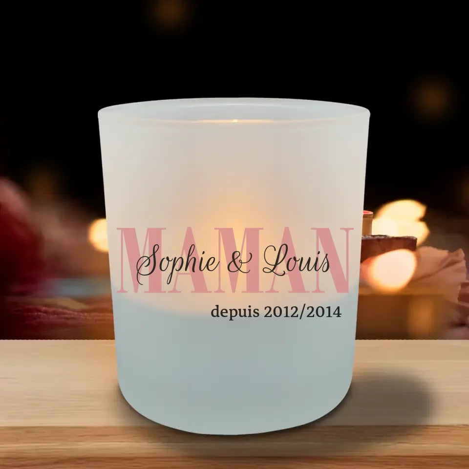 Êtres chers - Bougeoir gepersonaliseerd