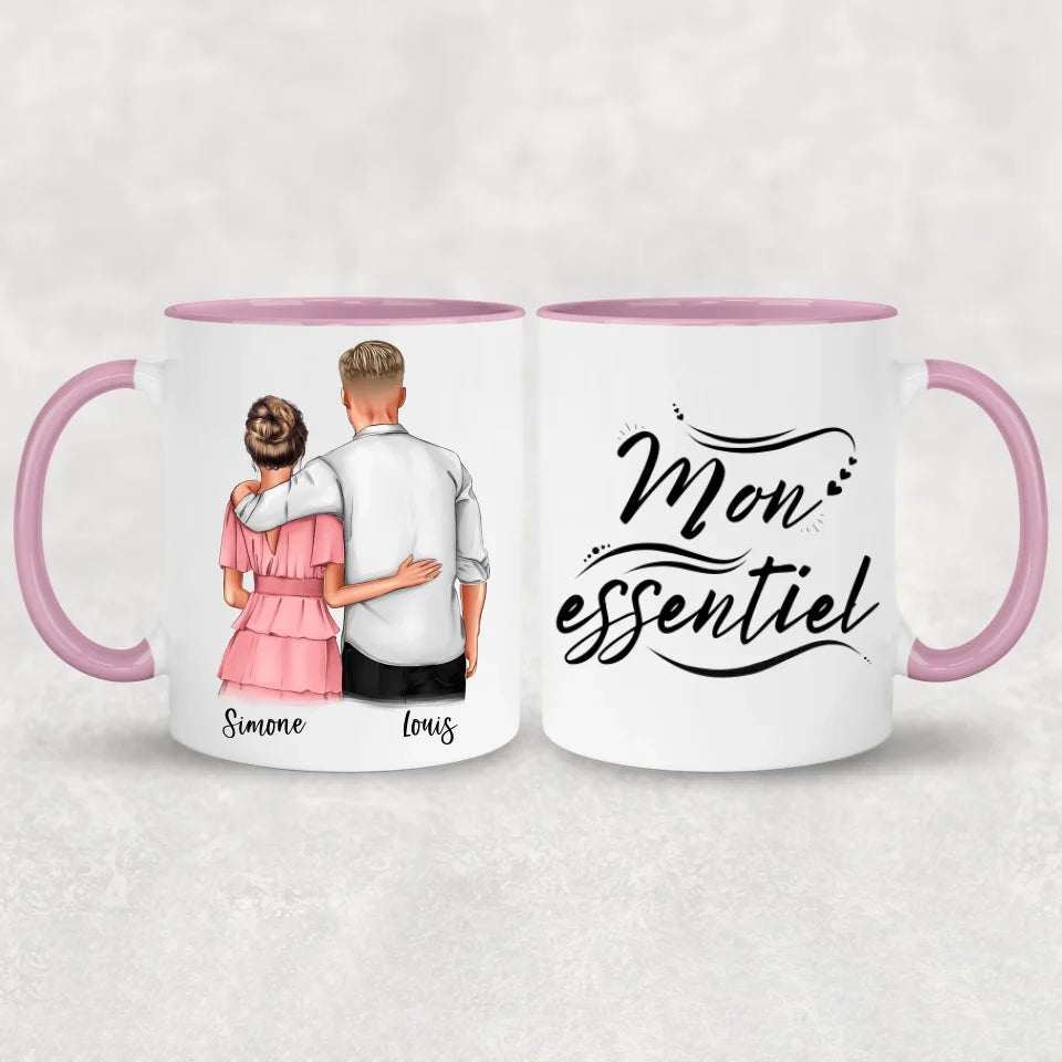 Couple qui s'enlace - Mug personalized