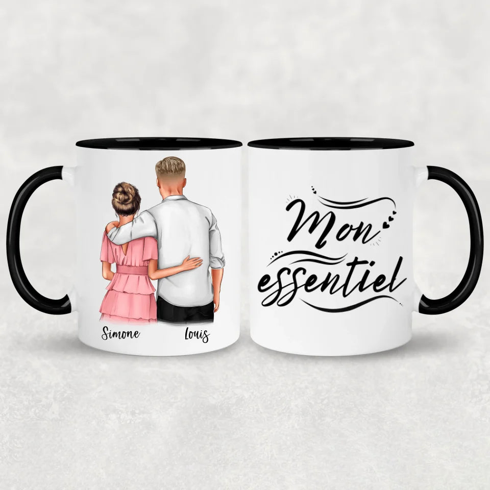 Couple qui s'enlace - Mug personalized
