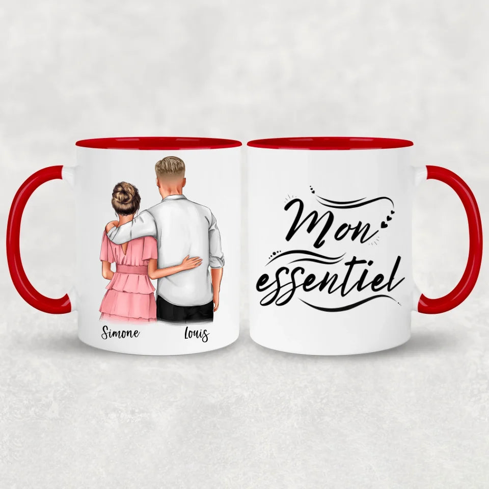 Couple qui s'enlace - Mug personalized