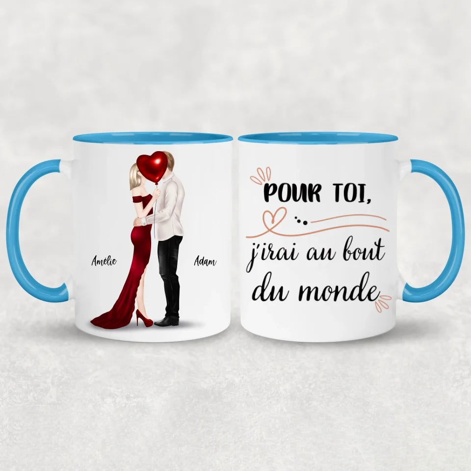 Couple qui s'embrasse - Mok gepersonaliseerd