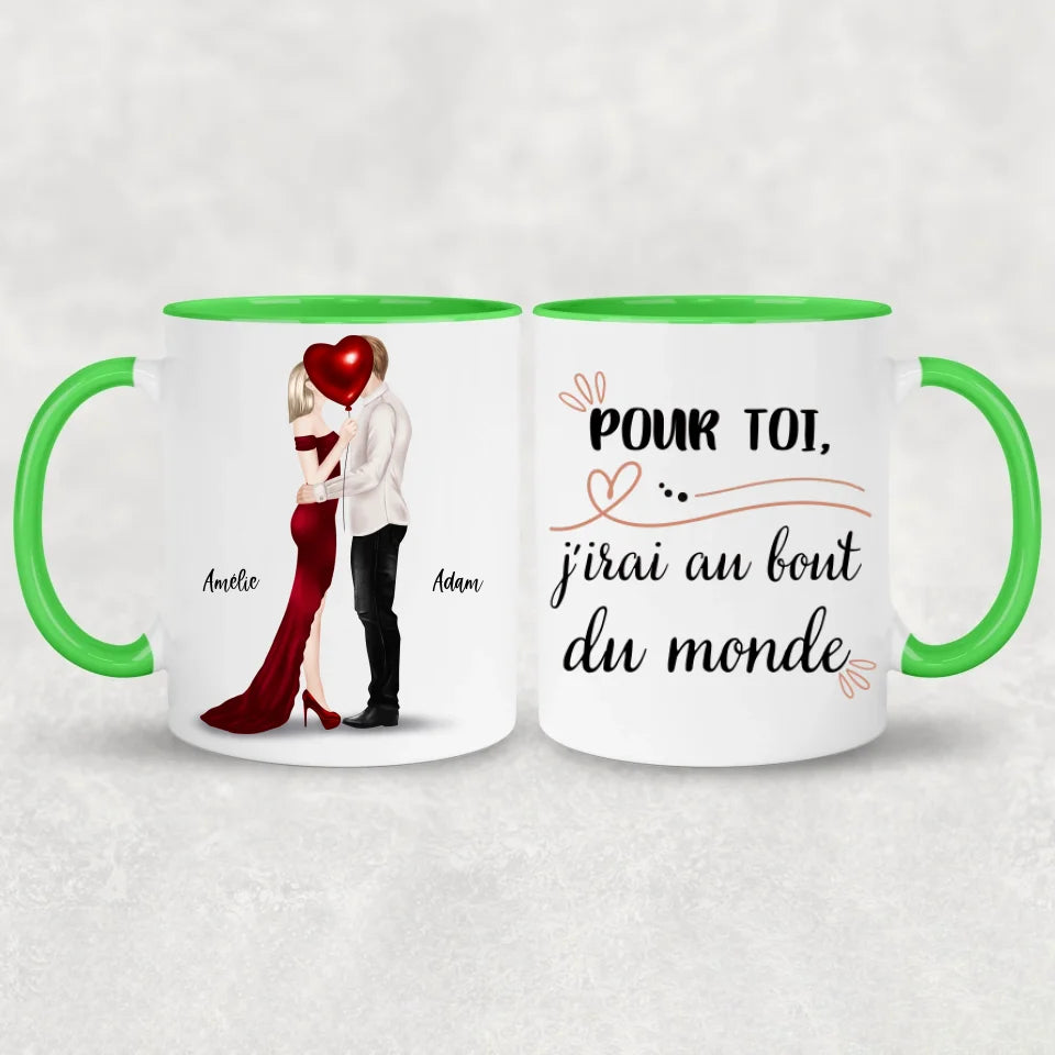 Couple qui s'embrasse - Mok gepersonaliseerd
