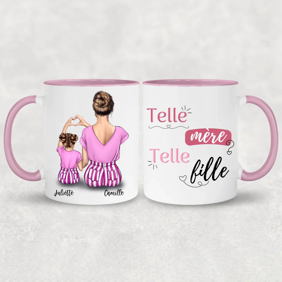 Maman et fille - gepersonaliseerde mok