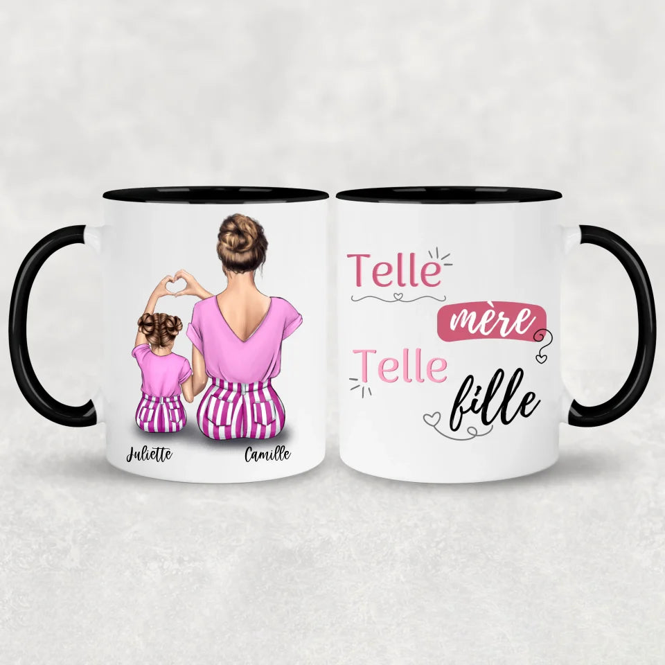 Maman et fille - gepersonaliseerde mok