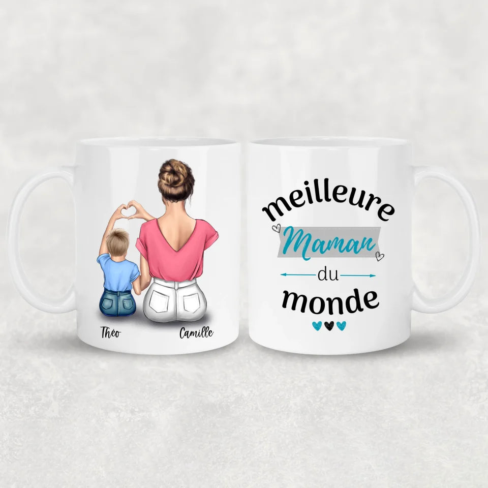 Maman et fils - gepersonaliseerde mok