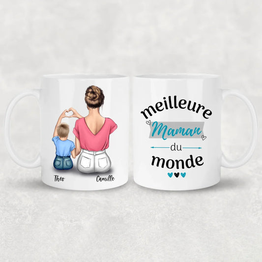 Maman et fils - gepersonaliseerde mok