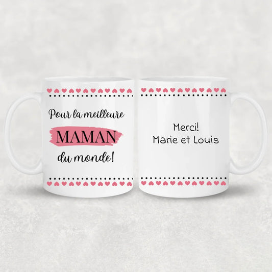 Pour la meilleure maman du monde! - Gepersonaliseerde mok