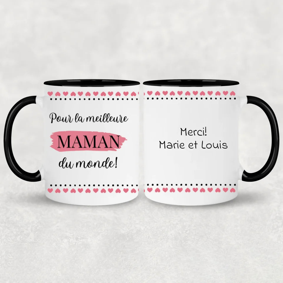 Pour la meilleure maman du monde! - Gepersonaliseerde mok
