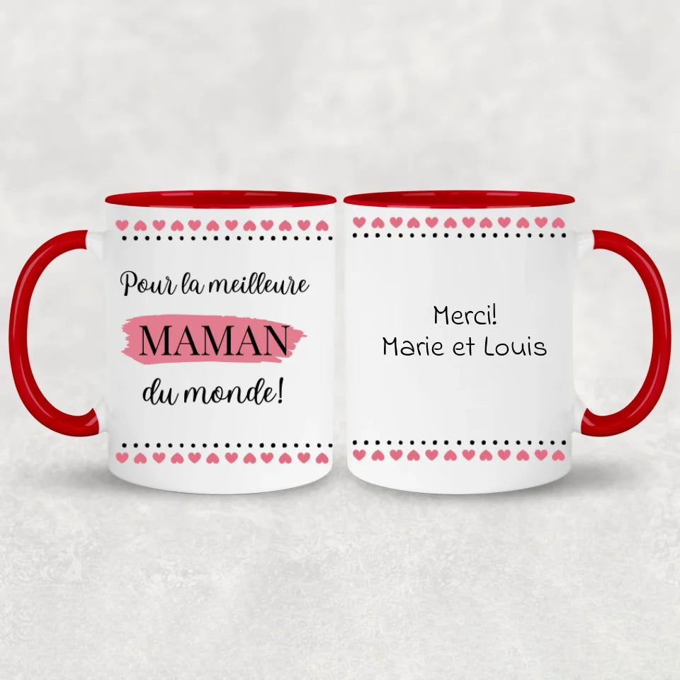 Pour la meilleure maman du monde! - Gepersonaliseerde mok