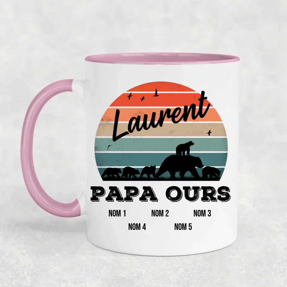 Famille d'ours - Mok gepersonaliseerd