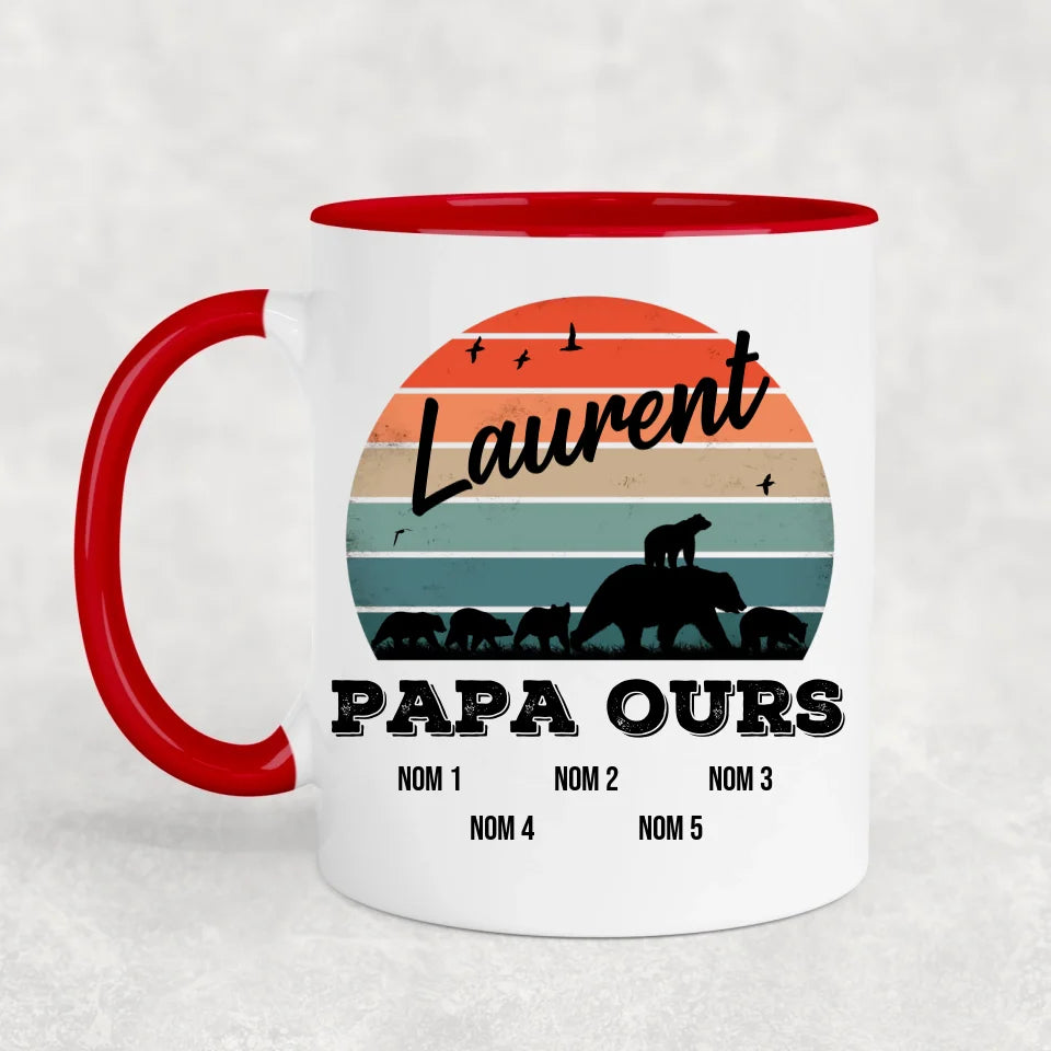 Famille d'ours - Mok gepersonaliseerd