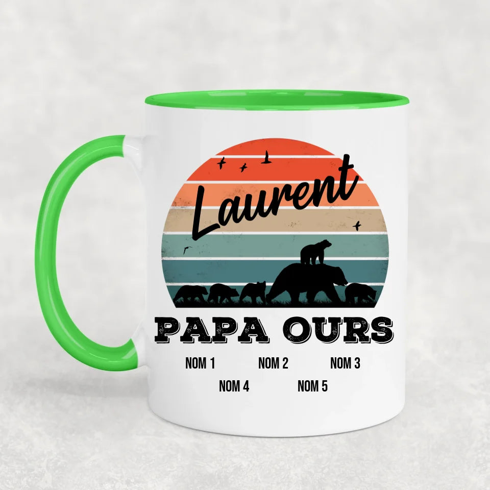 Famille d'ours - Mok gepersonaliseerd