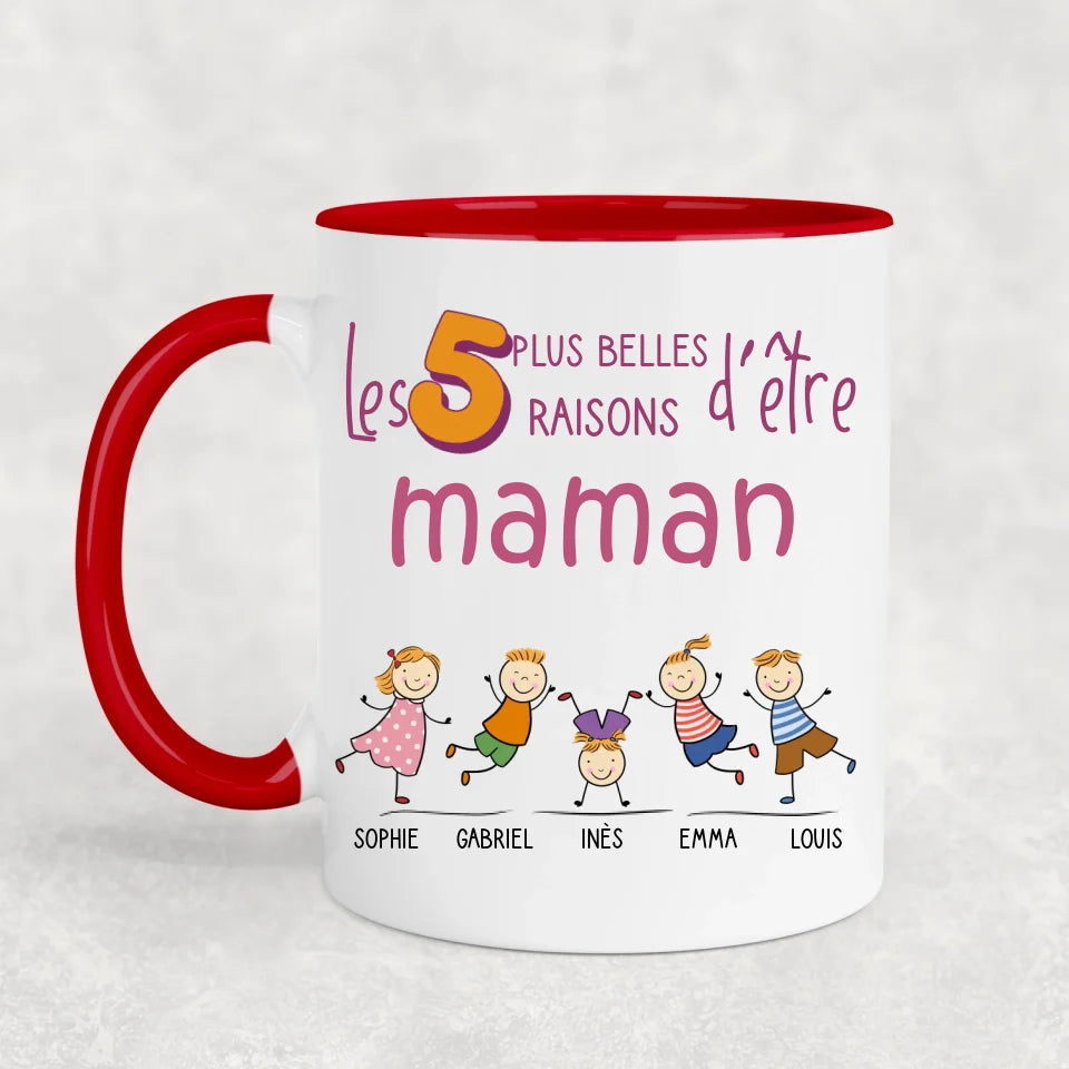 Les plus belles raisons - gepersonaliseerde mok