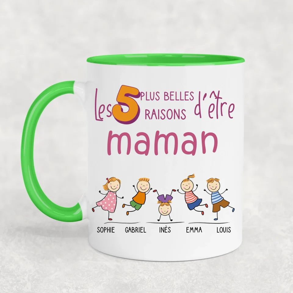 Les plus belles raisons - gepersonaliseerde mok