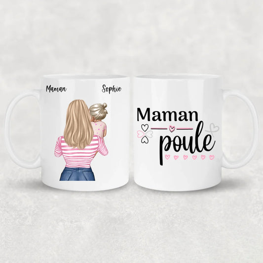 Maman met 1 tot 4 kinderen - gepersonaliseerde mok