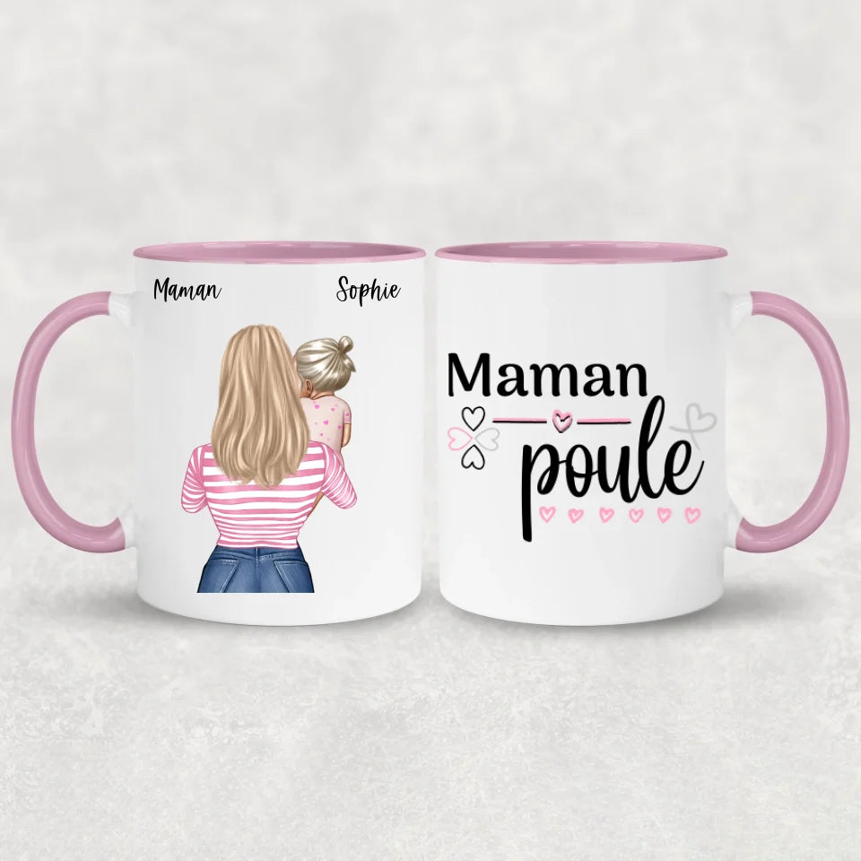Maman met 1 tot 4 kinderen - gepersonaliseerde mok