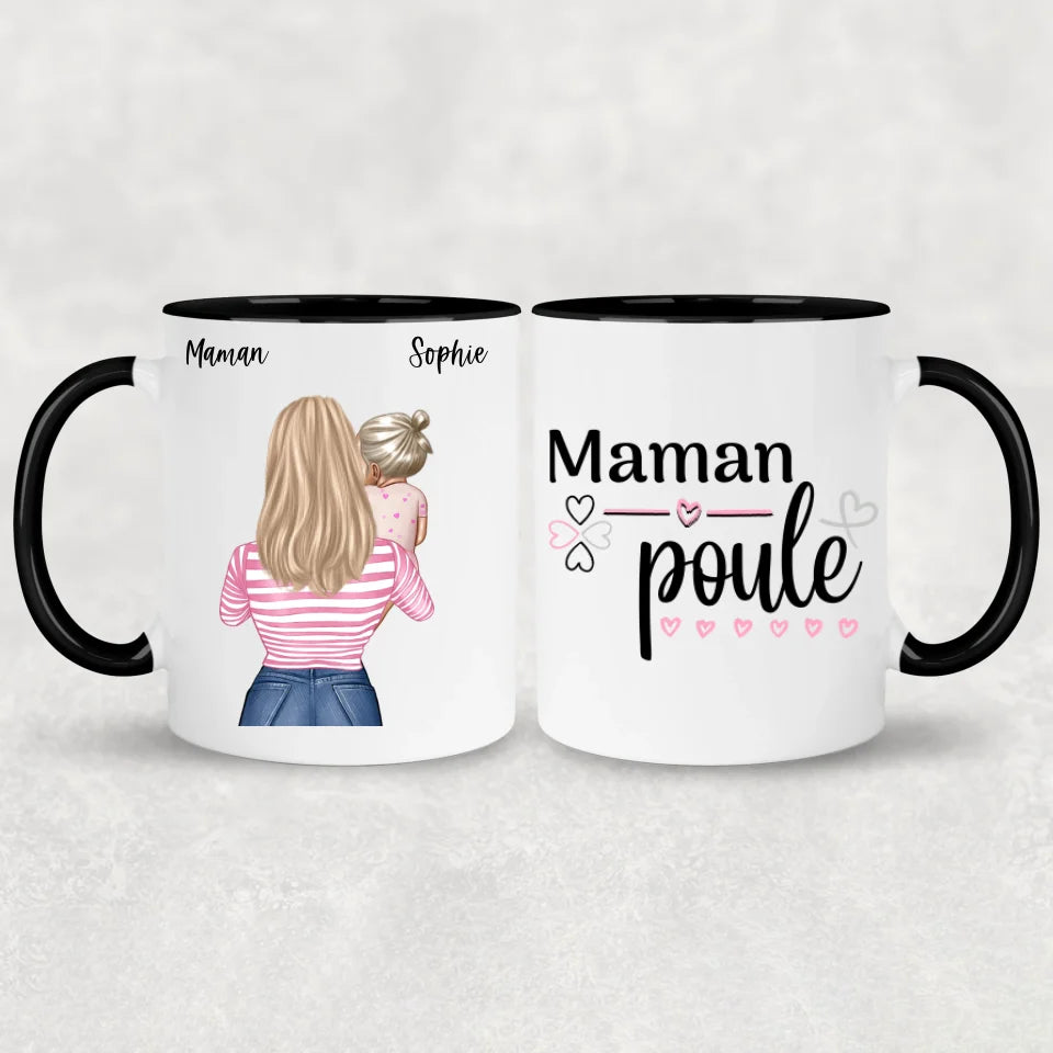 Maman met 1 tot 4 kinderen - gepersonaliseerde mok