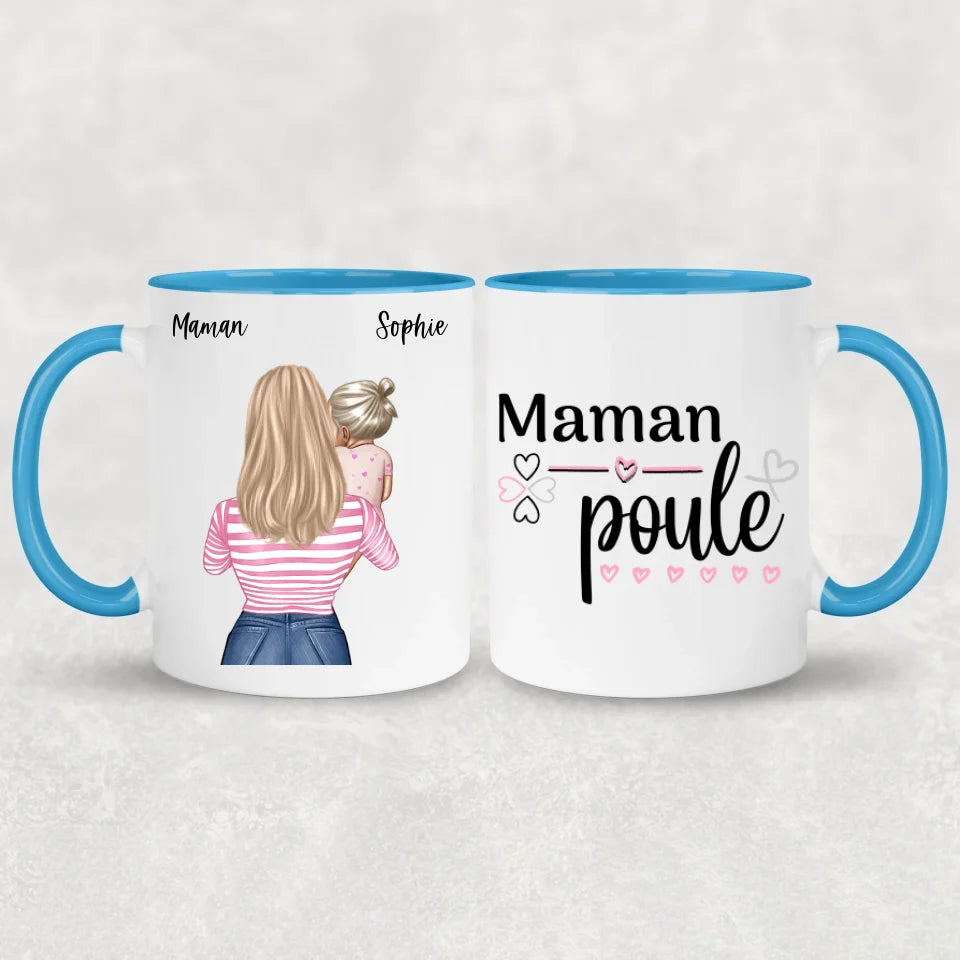 Maman met 1 tot 4 kinderen - gepersonaliseerde mok