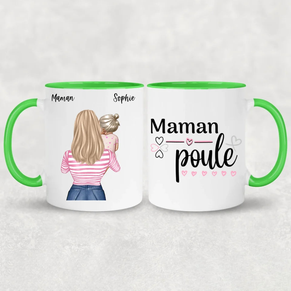 Maman met 1 tot 4 kinderen - gepersonaliseerde mok