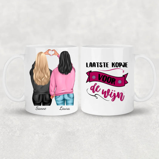 Besties - Gepersonaliseerde Aarde Mok