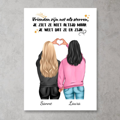 Besties - Gepersonaliseerde poster