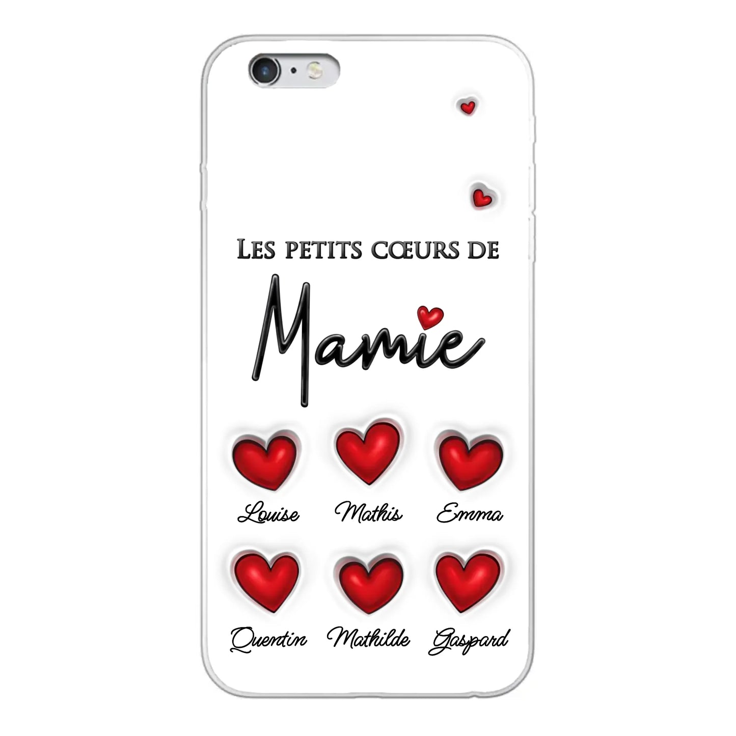 Les petits cœurs - Telefoonhoesje gepersonaliseerd