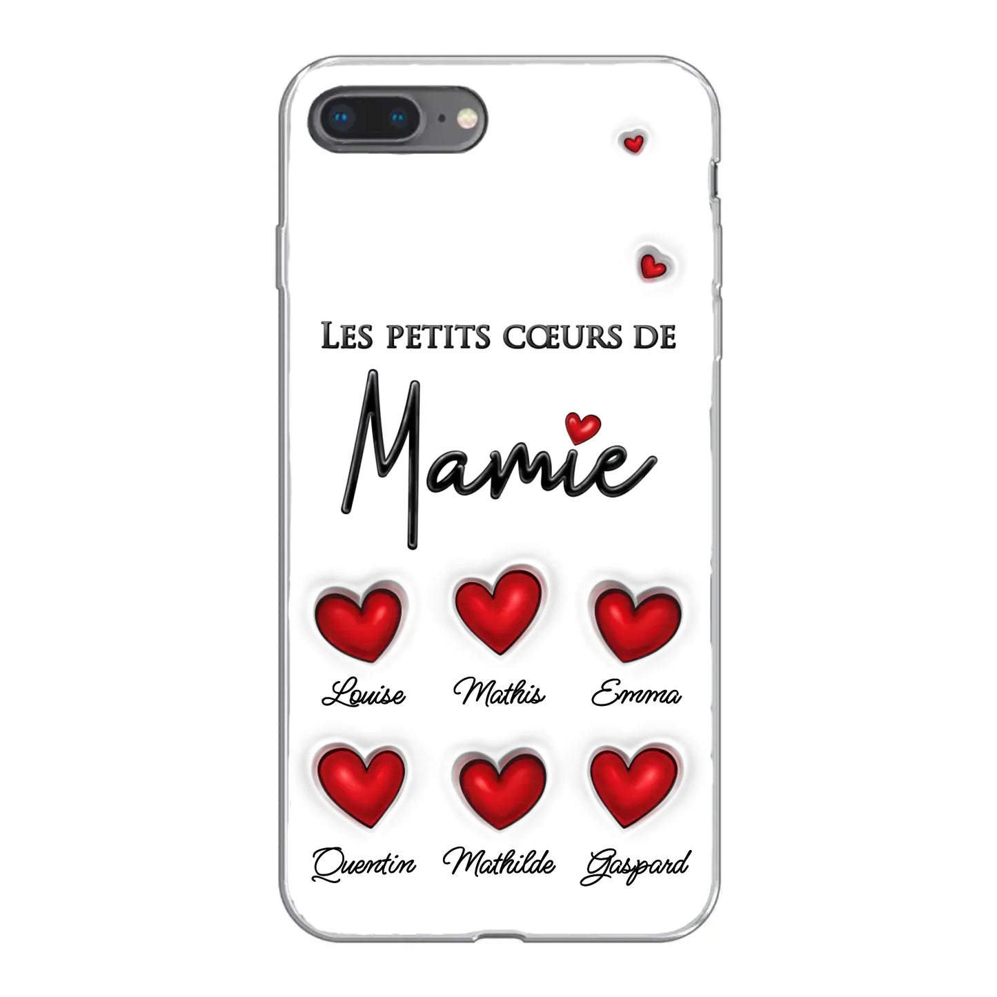 Les petits cœurs - Telefoonhoesje gepersonaliseerd