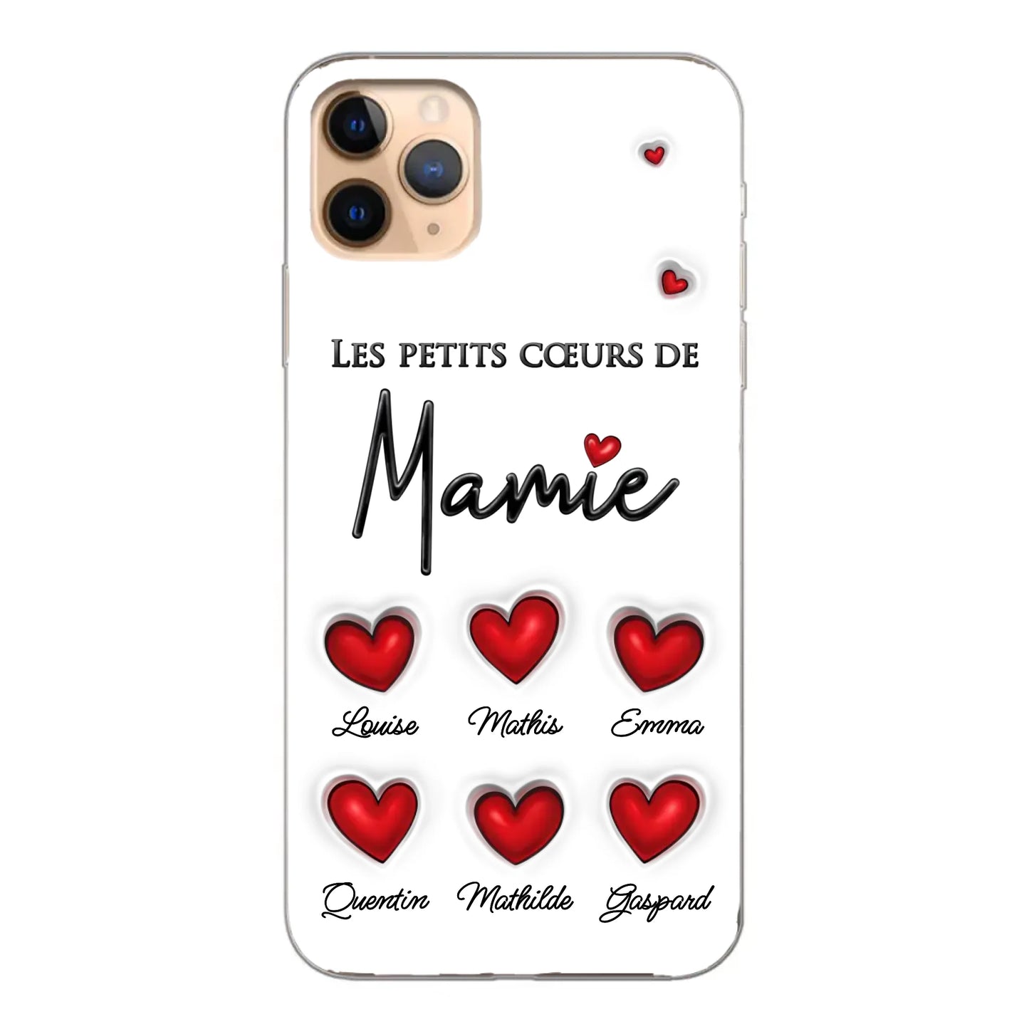Les petits cœurs - Telefoonhoesje gepersonaliseerd