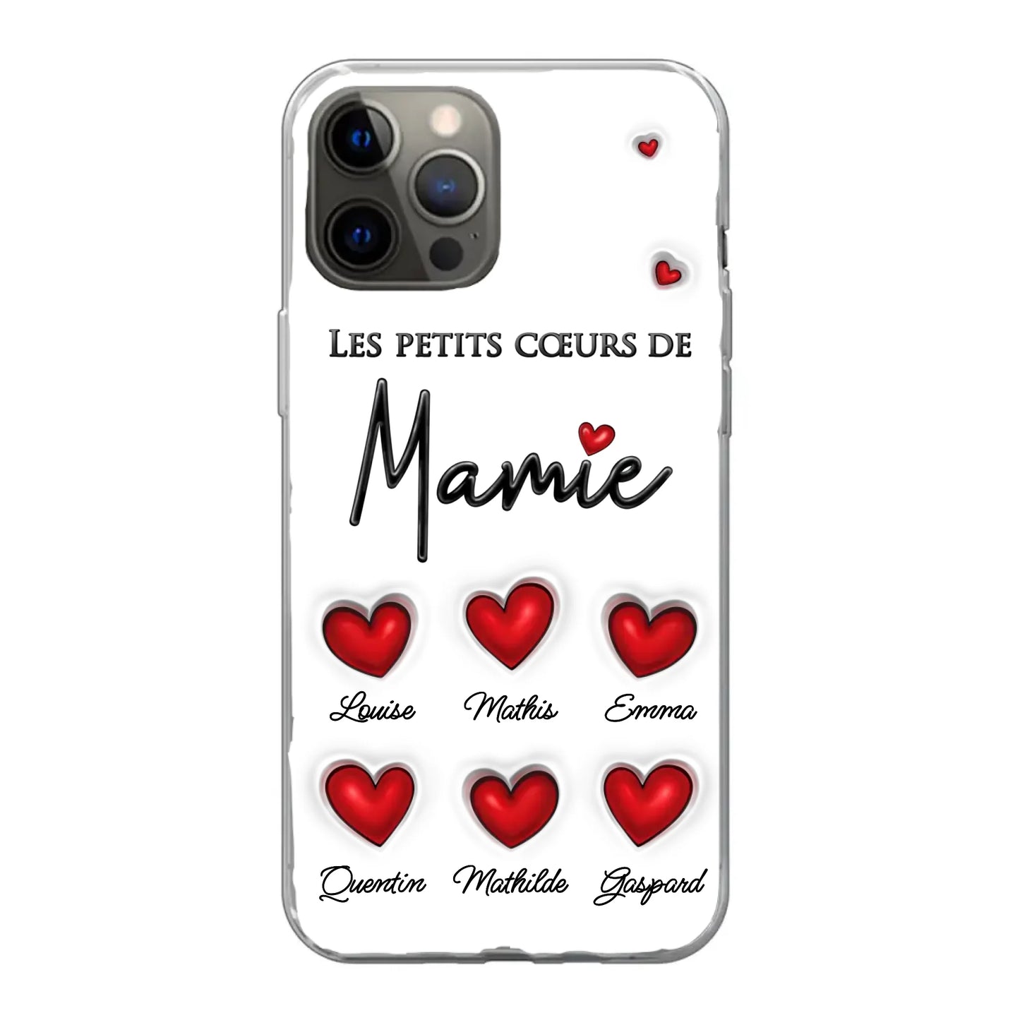 Les petits cœurs - Telefoonhoesje gepersonaliseerd