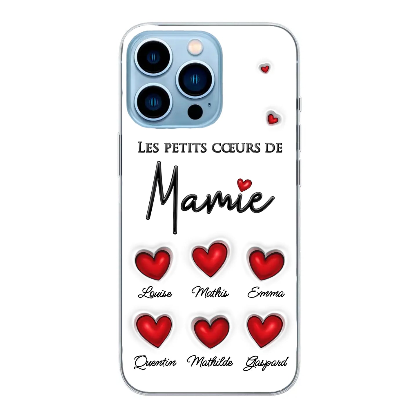 Les petits cœurs - Telefoonhoesje gepersonaliseerd