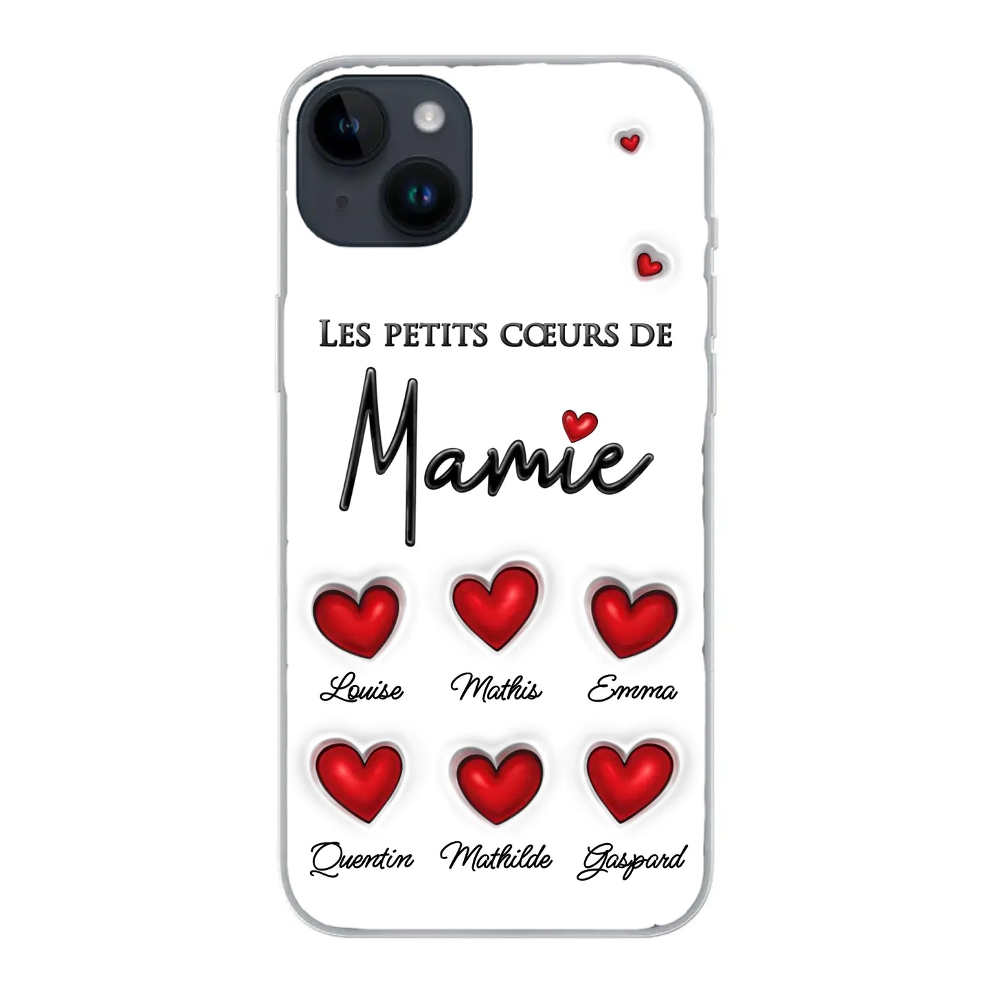 Les petits cœurs - Telefoonhoesje gepersonaliseerd