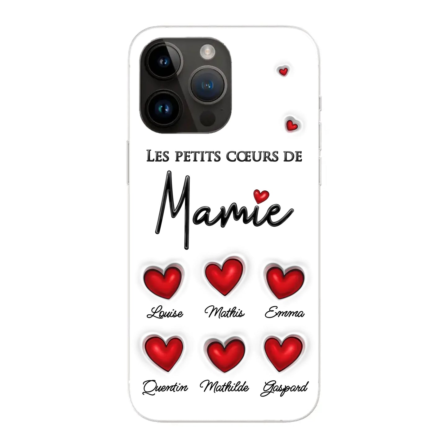 Les petits cœurs - Telefoonhoesje gepersonaliseerd