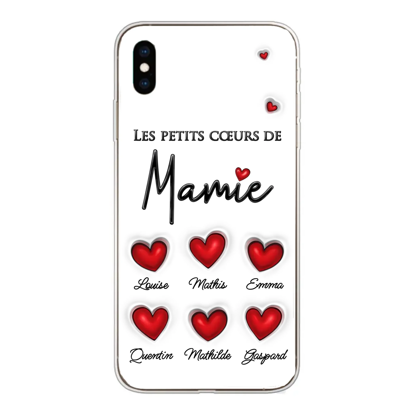 Les petits cœurs - Telefoonhoesje gepersonaliseerd