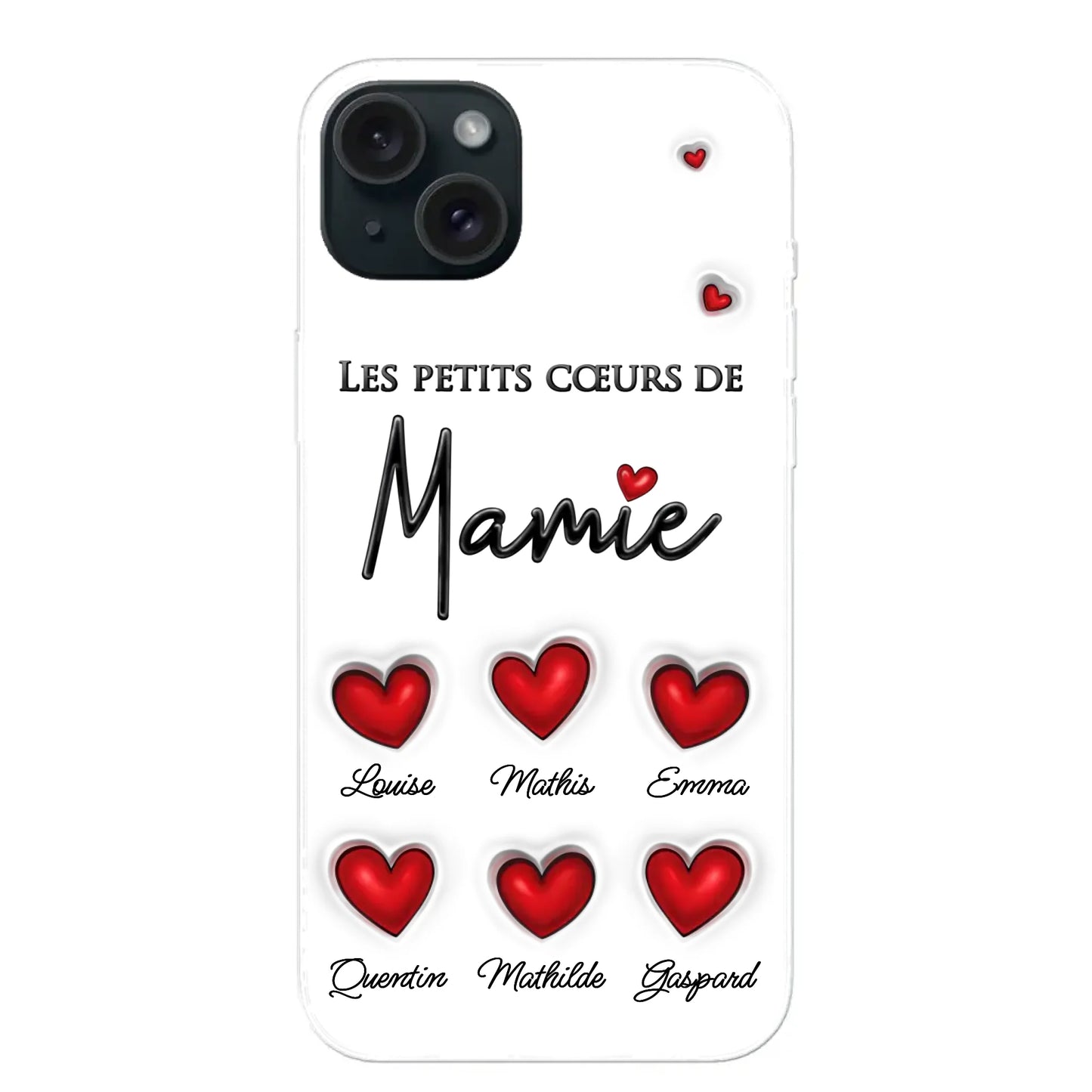 Les petits cœurs - Telefoonhoesje gepersonaliseerd