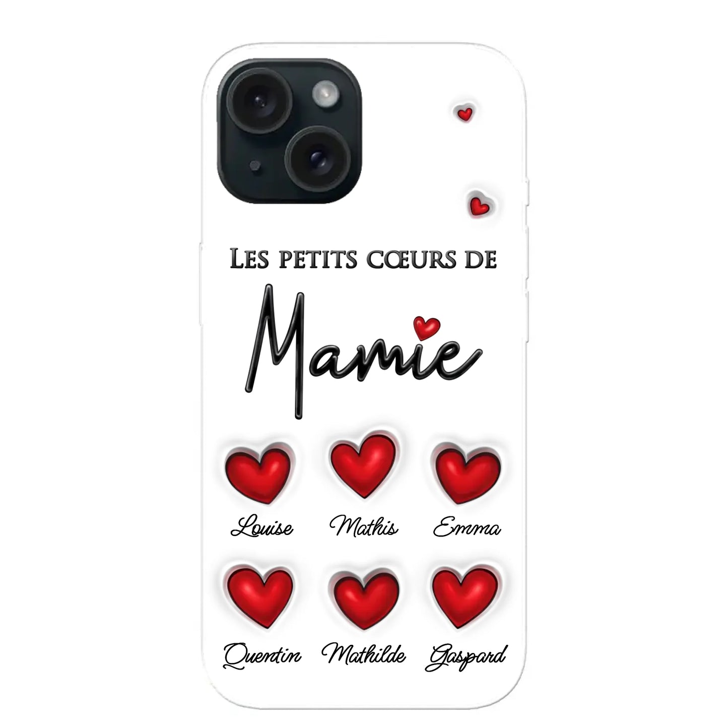 Les petits cœurs - Telefoonhoesje gepersonaliseerd