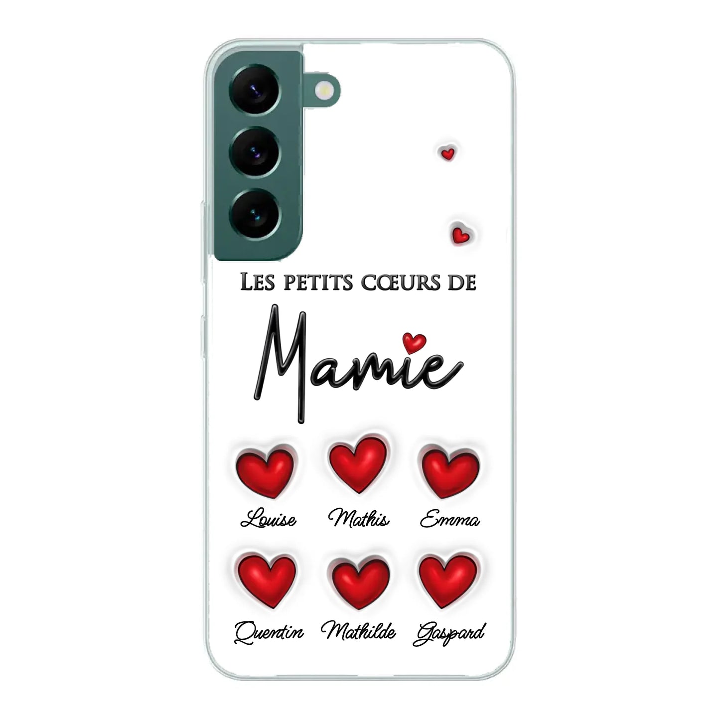 Les petits cœurs - Telefoonhoesje gepersonaliseerd