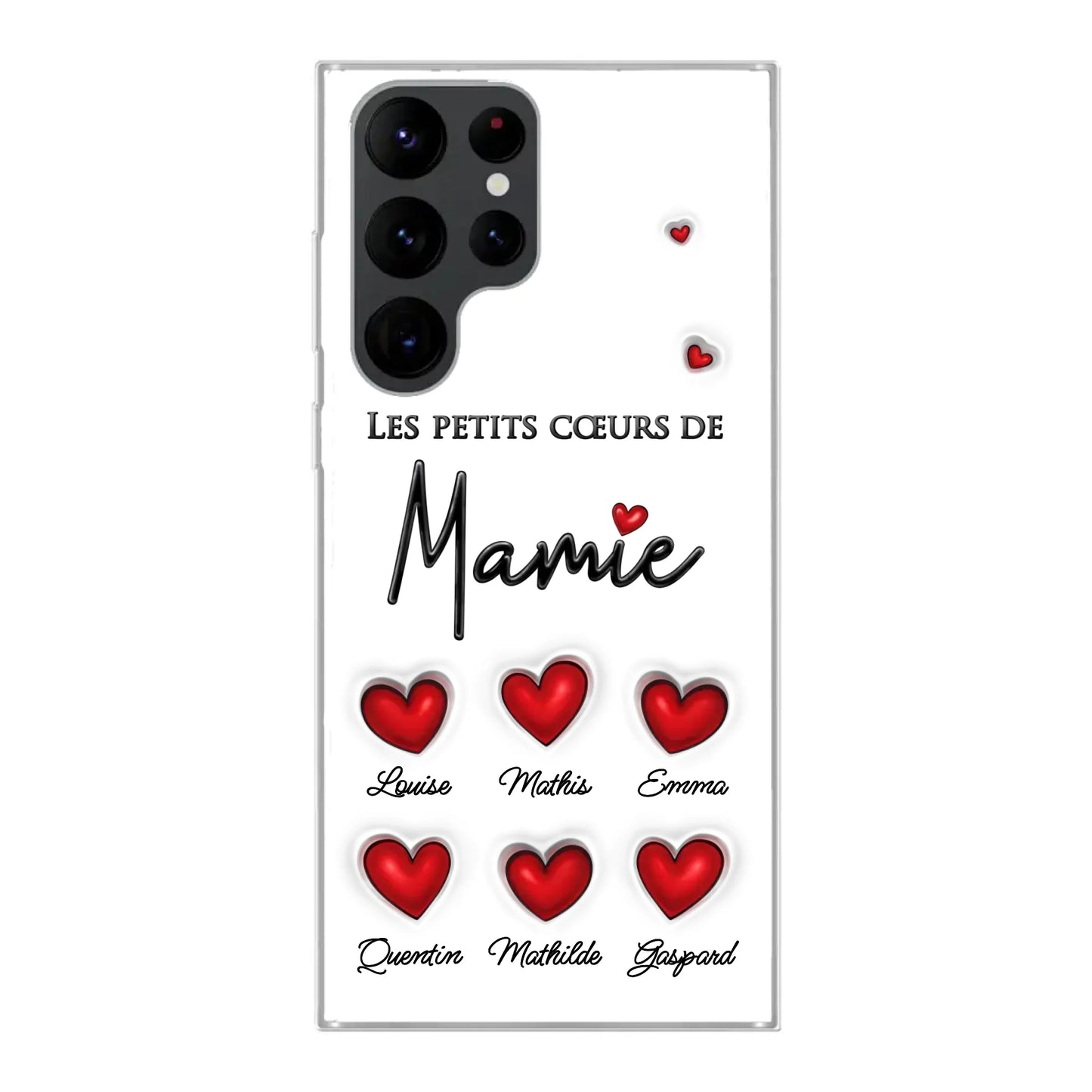 Les petits cœurs - Telefoonhoesje gepersonaliseerd