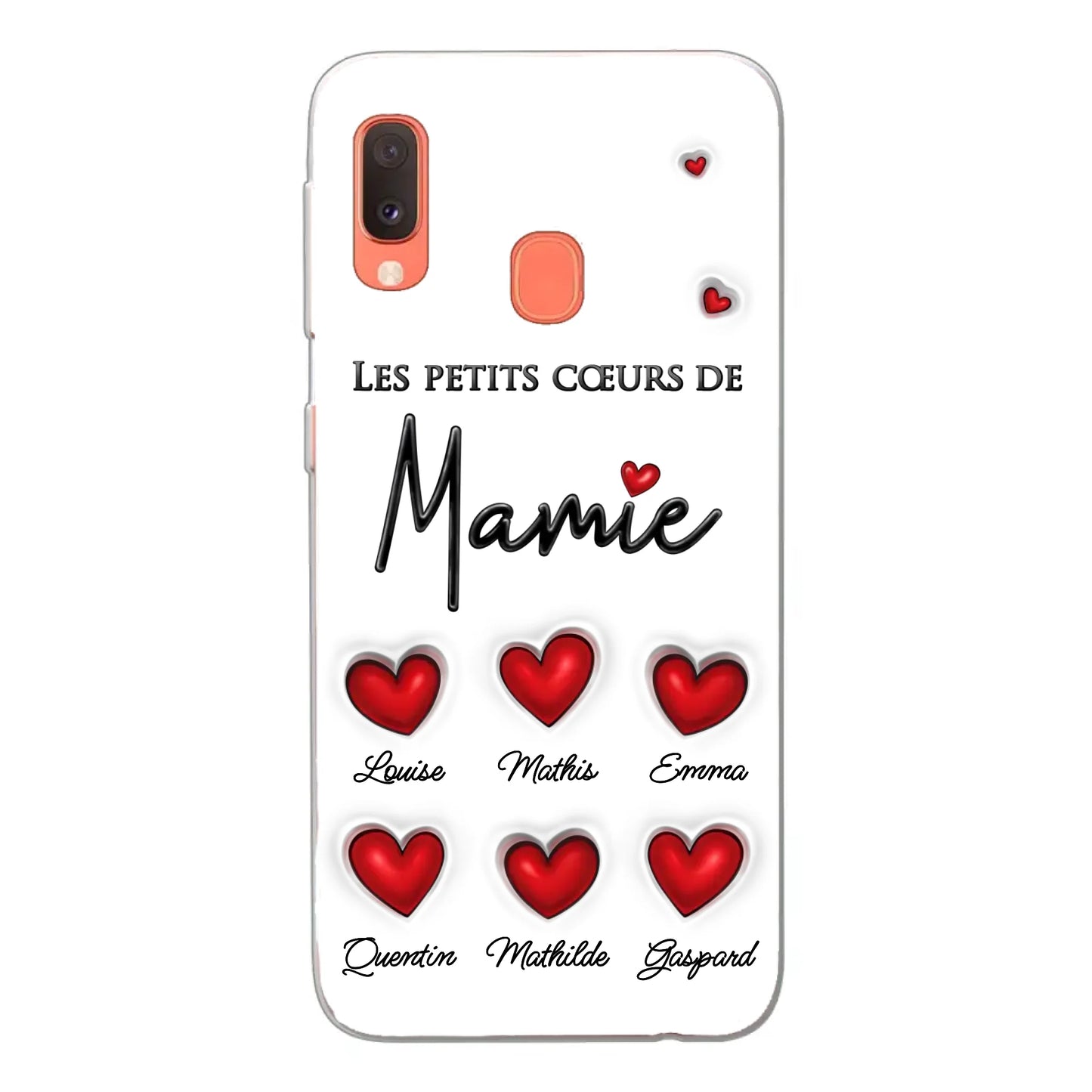 Les petits cœurs - Telefoonhoesje gepersonaliseerd