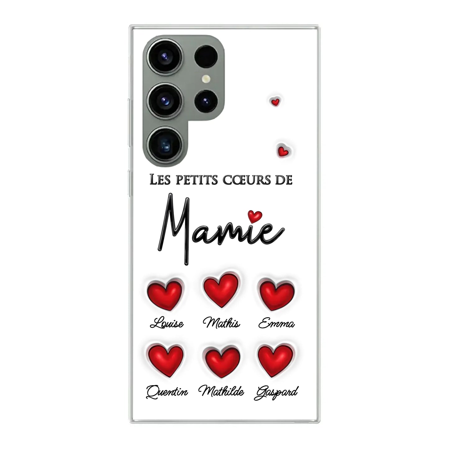 Les petits cœurs - Telefoonhoesje gepersonaliseerd