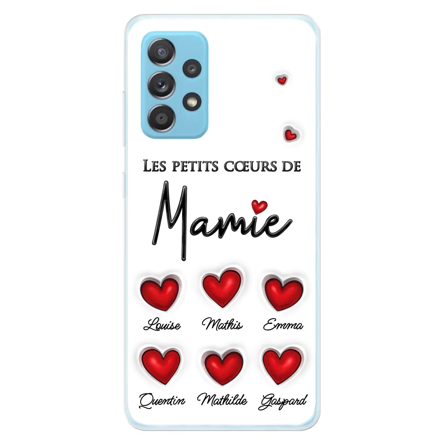 Les petits cœurs - Telefoonhoesje gepersonaliseerd
