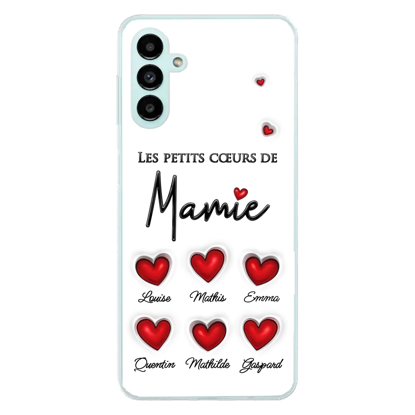 Les petits cœurs - Telefoonhoesje gepersonaliseerd