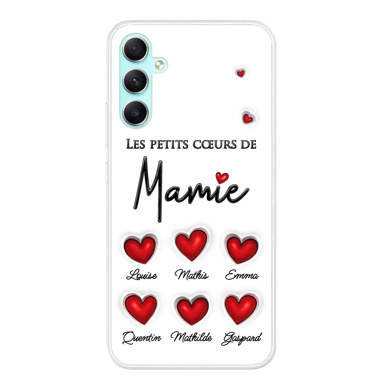 Les petits cœurs - Telefoonhoesje gepersonaliseerd