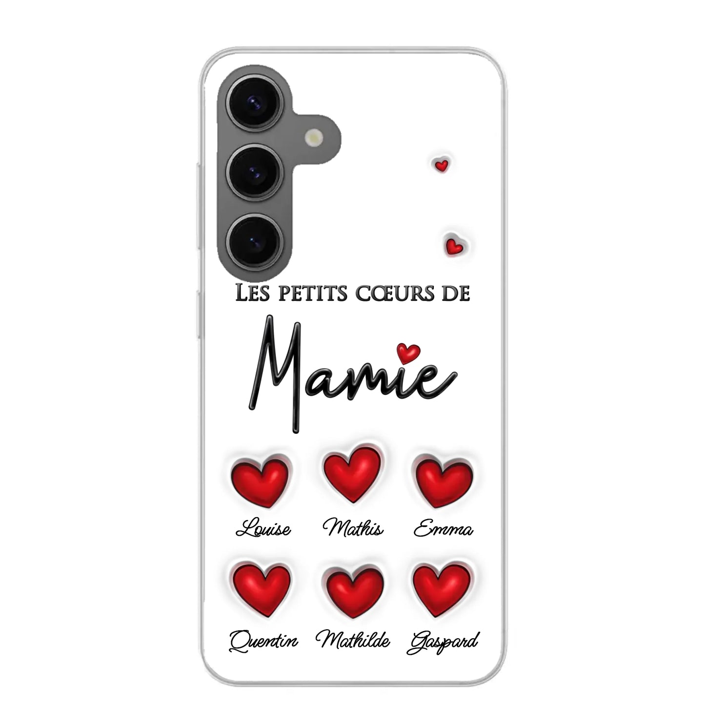 Les petits cœurs - Telefoonhoesje gepersonaliseerd