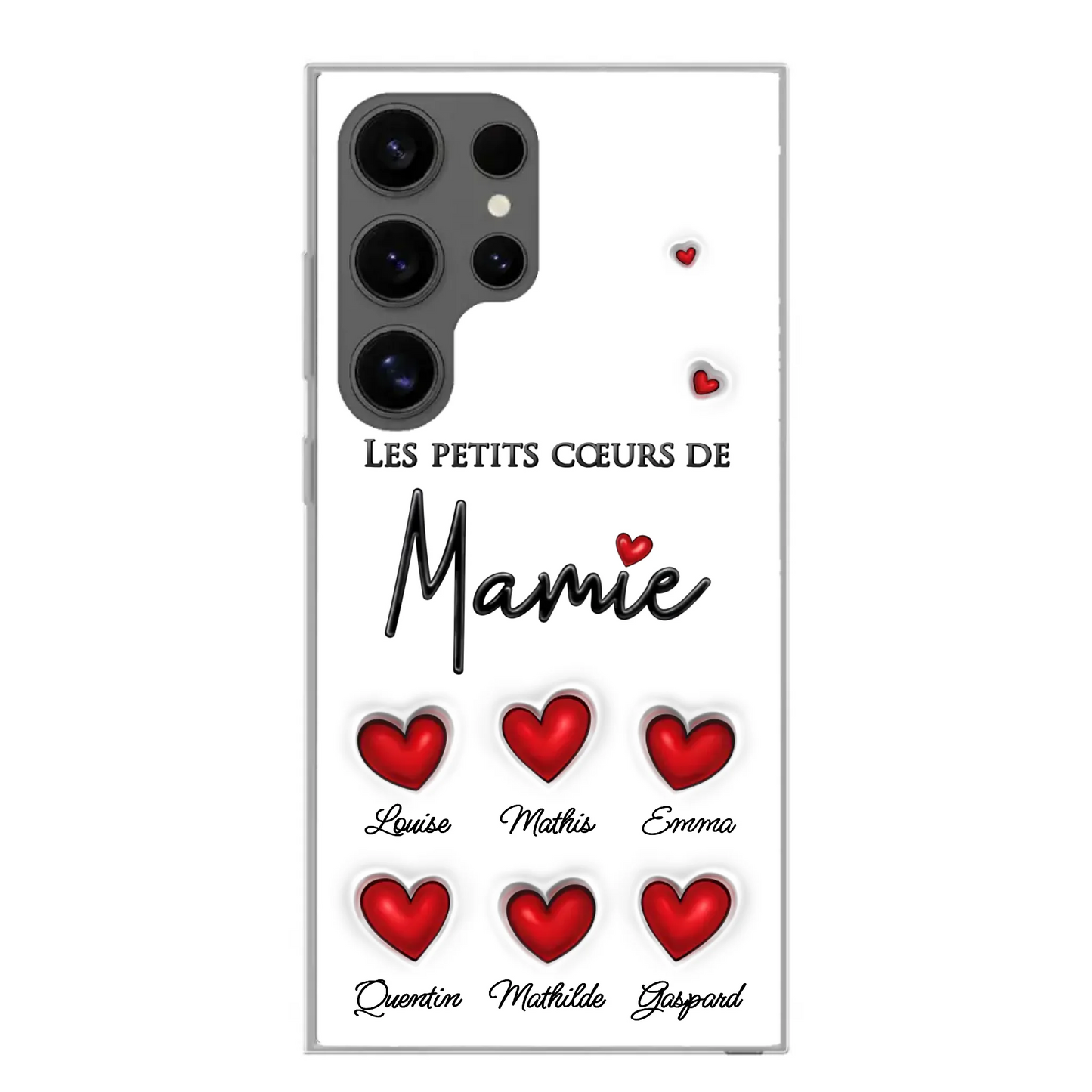 Les petits cœurs - Telefoonhoesje gepersonaliseerd