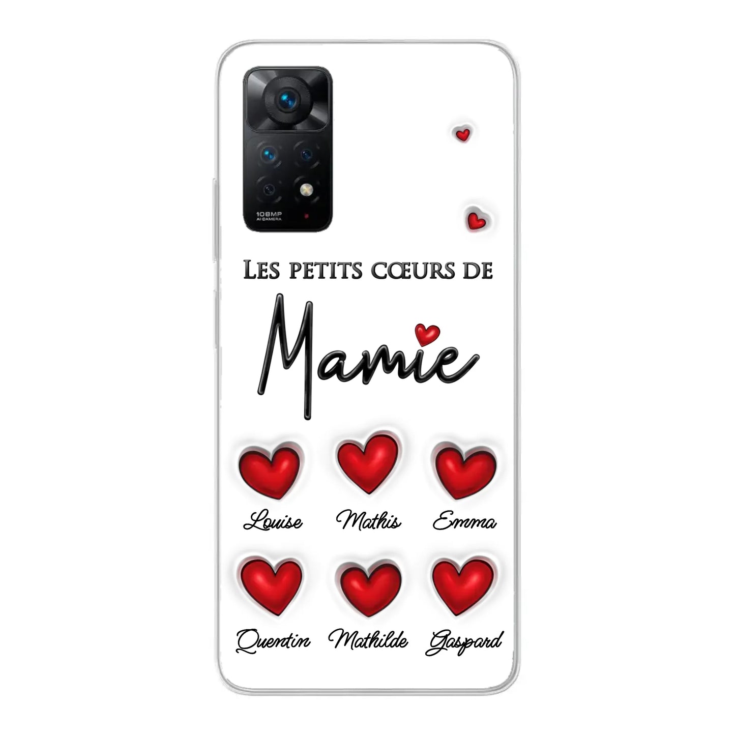 Les petits cœurs - Telefoonhoesje gepersonaliseerd