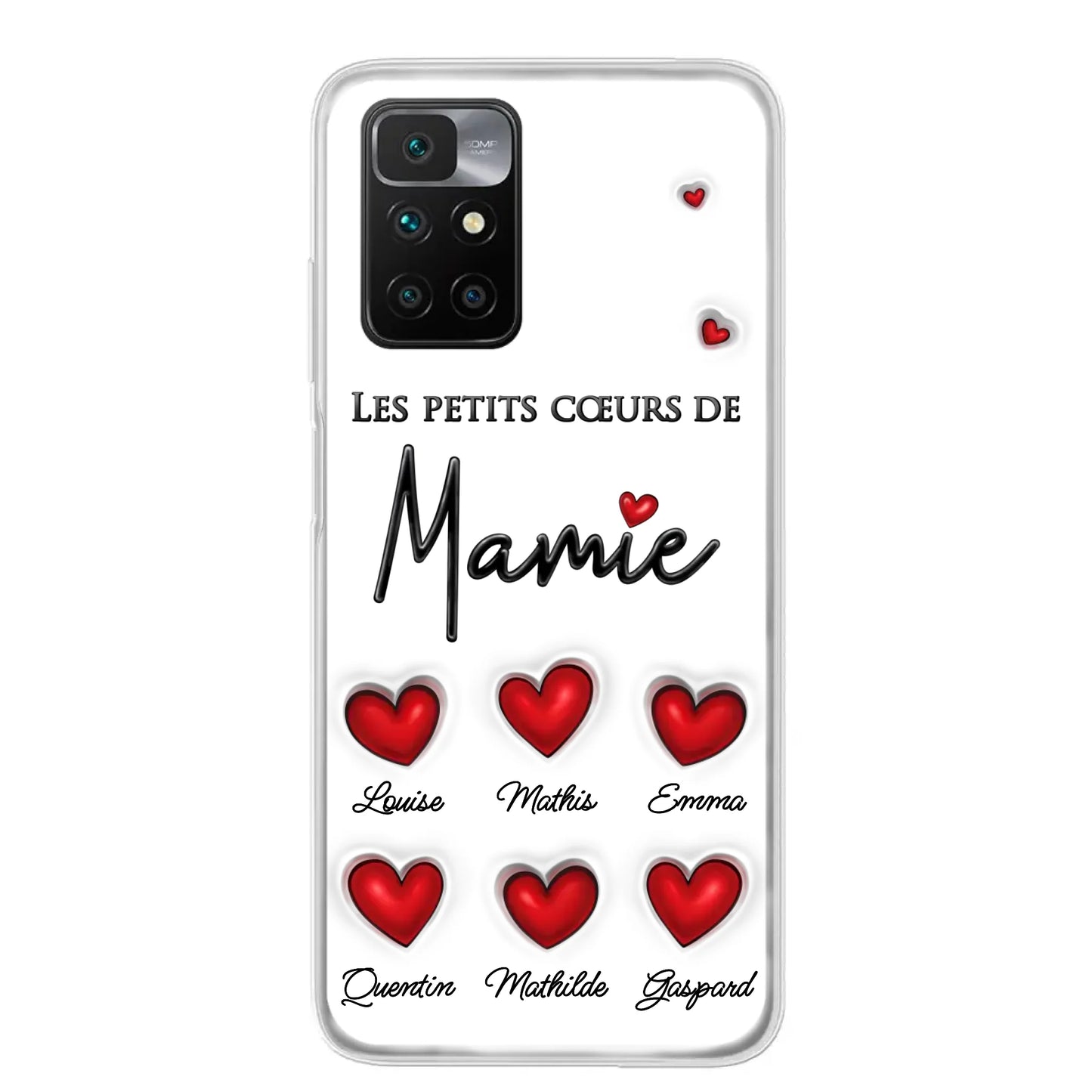 Les petits cœurs - Telefoonhoesje gepersonaliseerd
